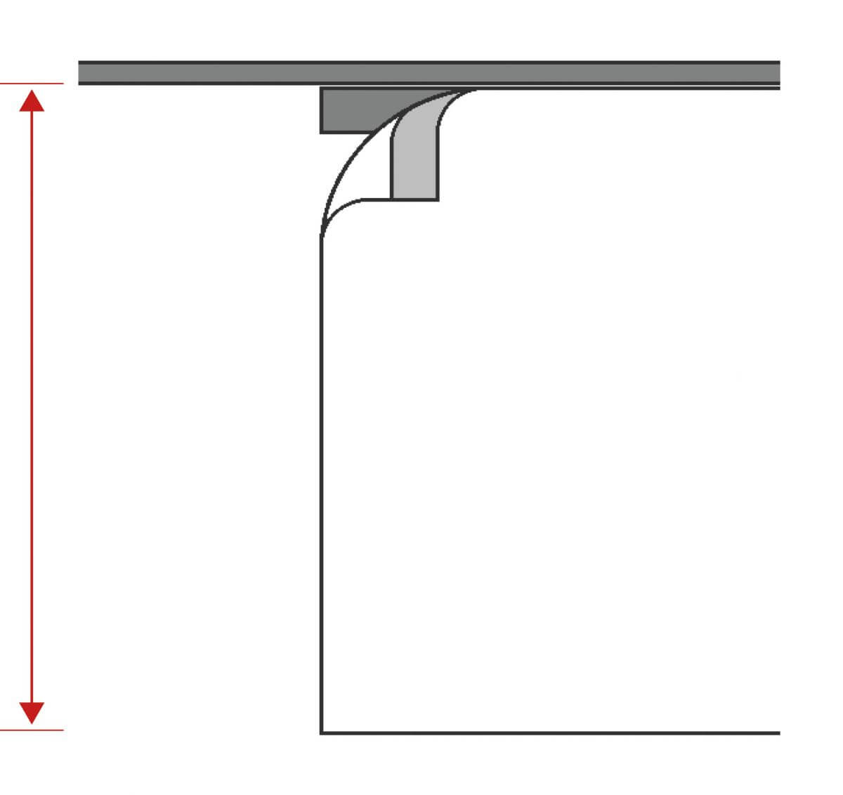 Neutex Schiebevorhang Biella mit Alupaneelwagen Leinen 60 x 245 cm