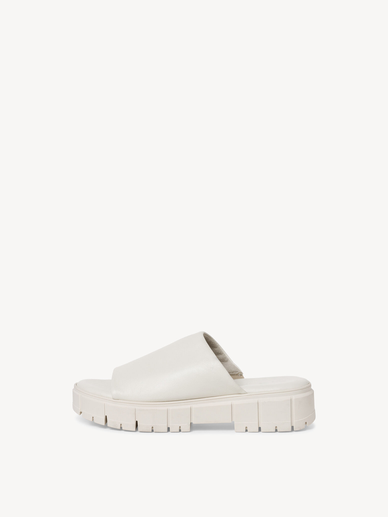 Mule en cuir - blanc