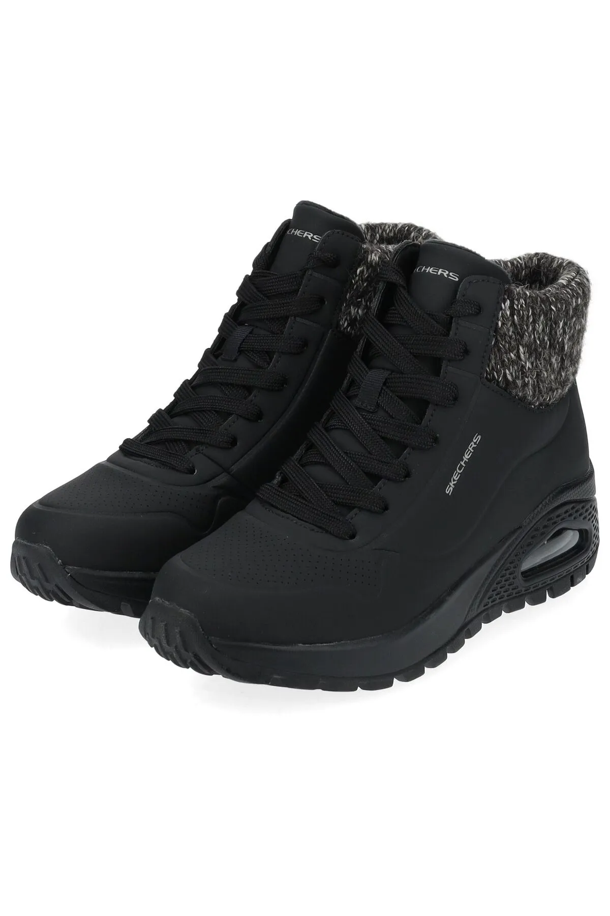 SKECHERS  Stiefelette - Schwarz - Flacher Absatz