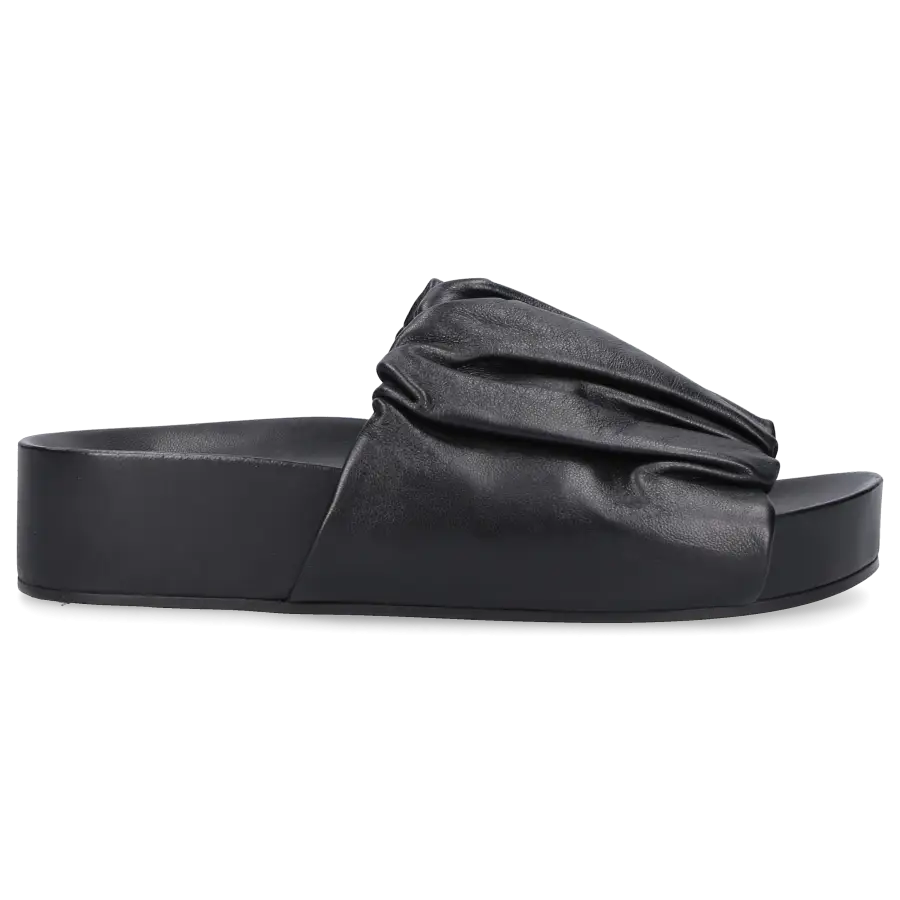 Jil Sander - Sandalen RUCHED Kalbsleder - schwarz