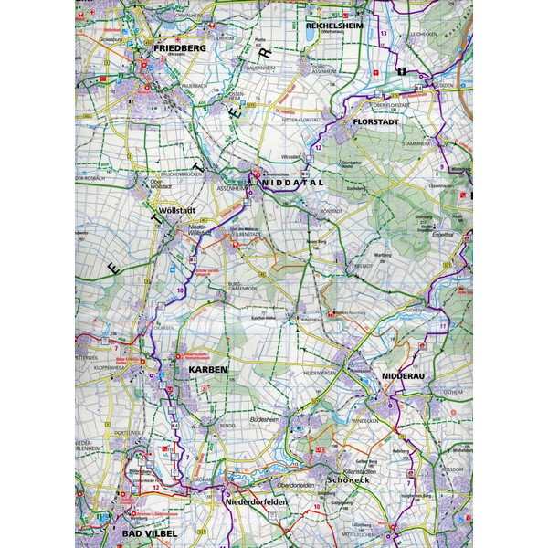 Frankfurt und Umgebung 1 : 70 000 - Fahrradkarte