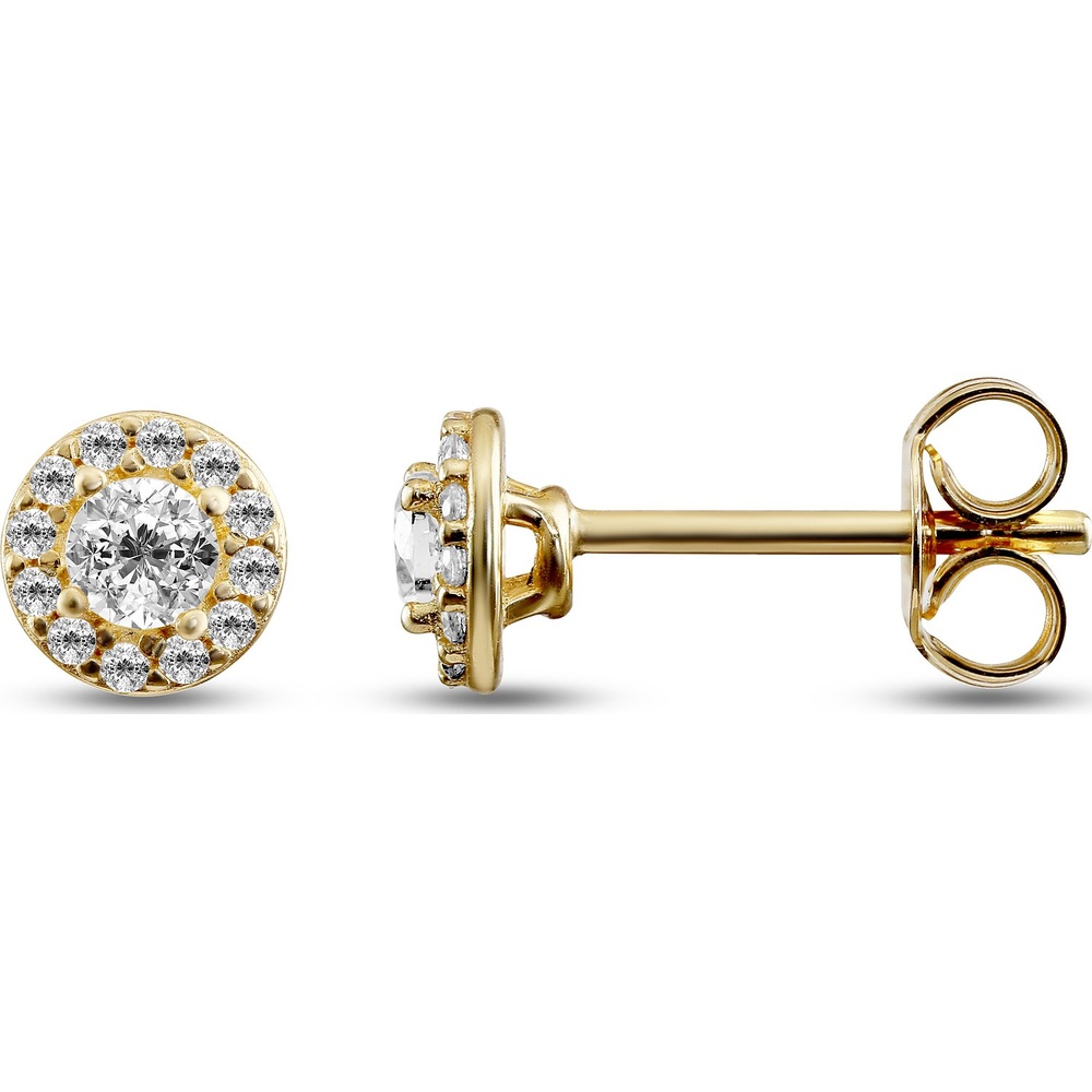 FAVS Boucles d'oreilles à fermoir à poussette 375 Or jaune Boucles d'oreilles