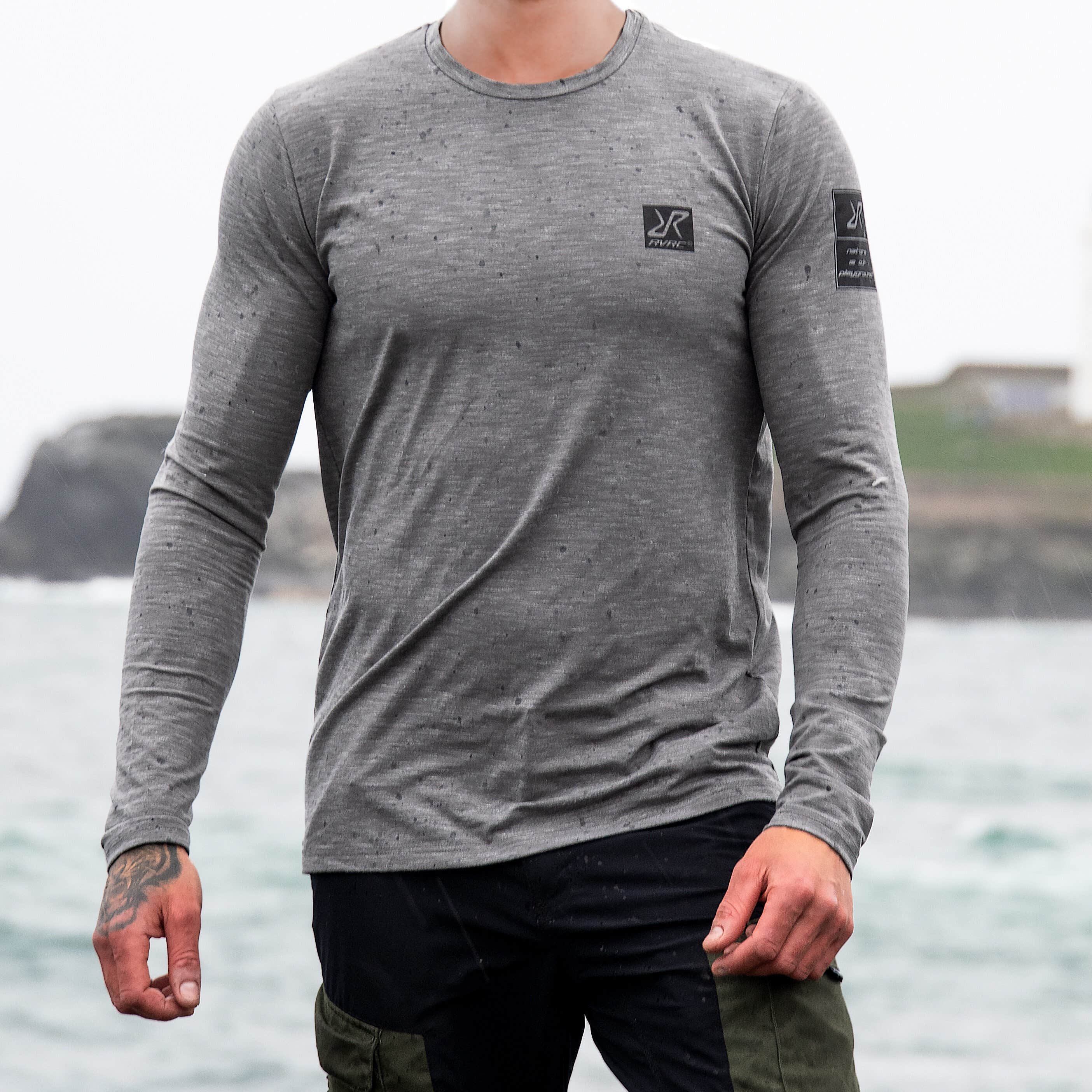 Adapt Long Sleeve Tee Homme Grey melange