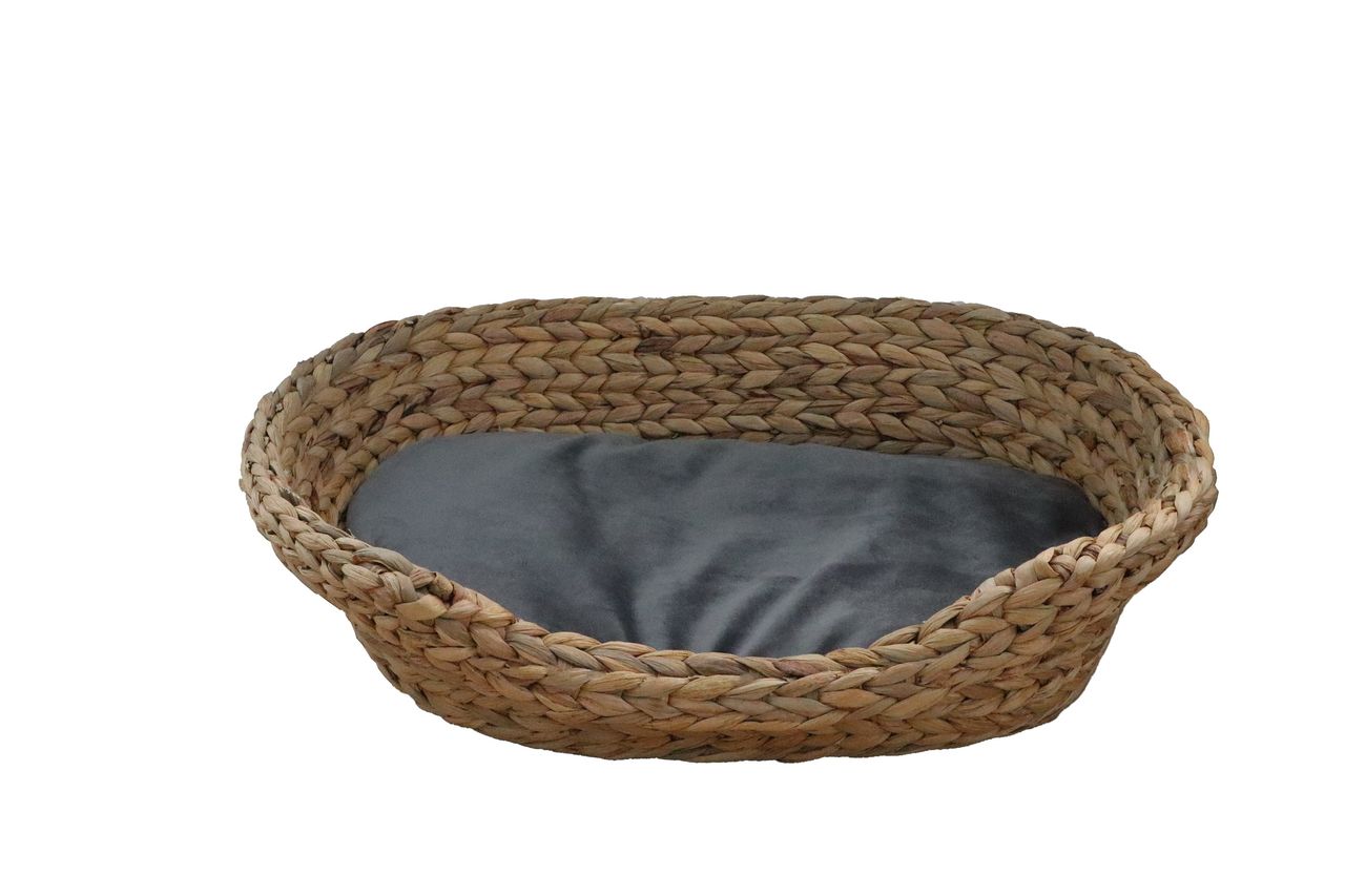 Rohrschneider Tierbett-Wasserhyazinthe Samt Gr.1 grau