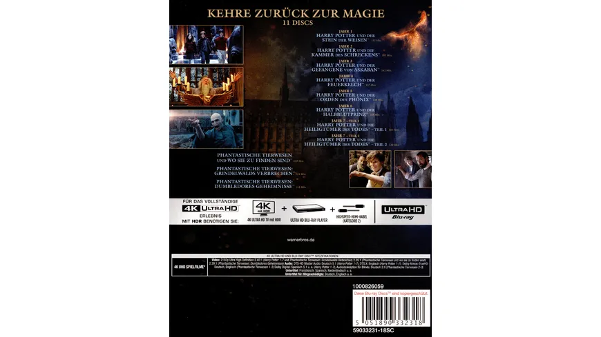 Wizarding World 11-Film Collection  (11 4K Ultra HDs)