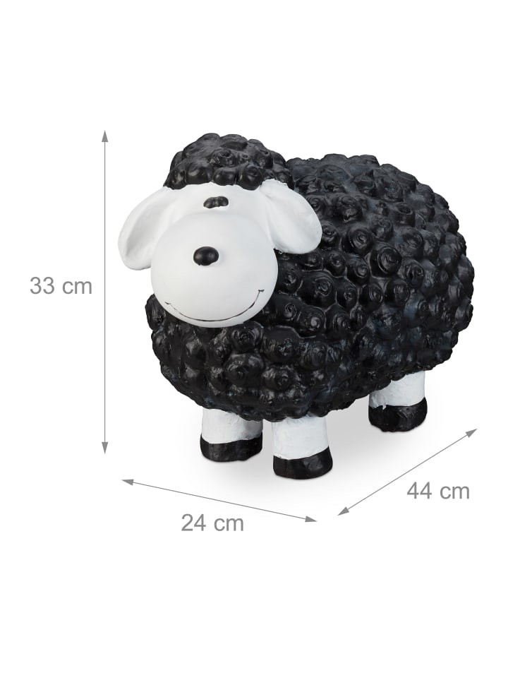 relaxdays Gartenfigur Schaf in Schwarz günstig kaufen onesize