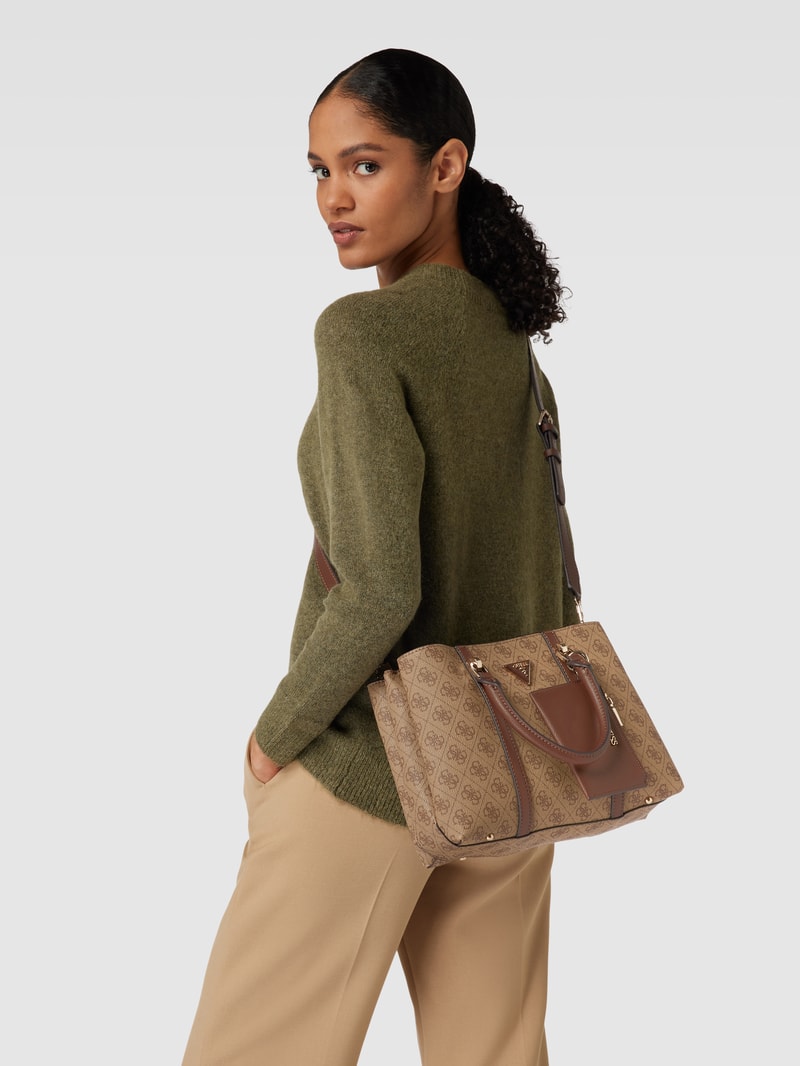 Handtasche mit Label-Details Modell 'GIRLFRIEND' in beige