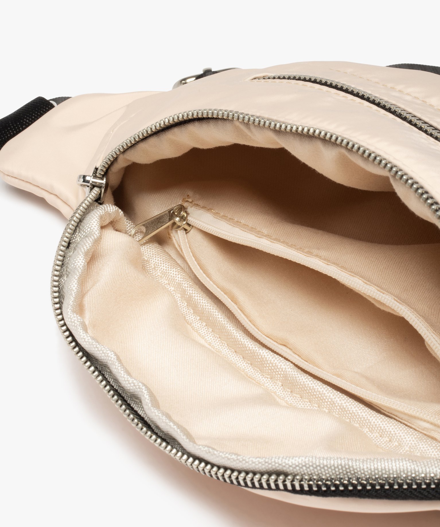 Sac banane femme en satin beige | GEMO