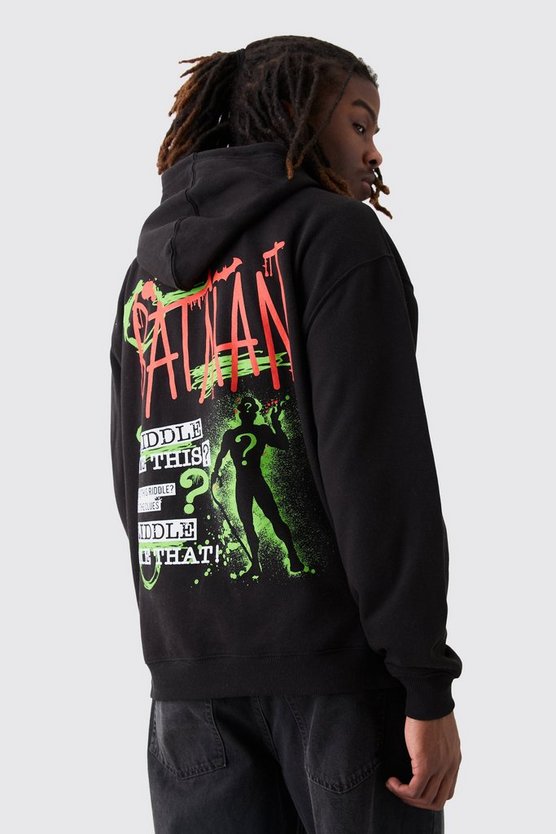 Oversize Hoodie mit lizenziertem Batman Riddler Print