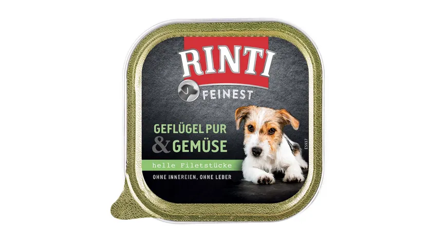 RINTI Hundenassfutter Feinest Geflügel Pur & Gemüse 150 g