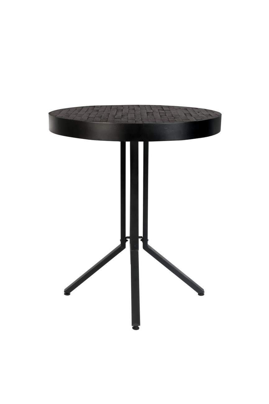 Trendmöbel24 Bartisch Bartisch MAZE rund Schwarz Ø 75 x 93 cm