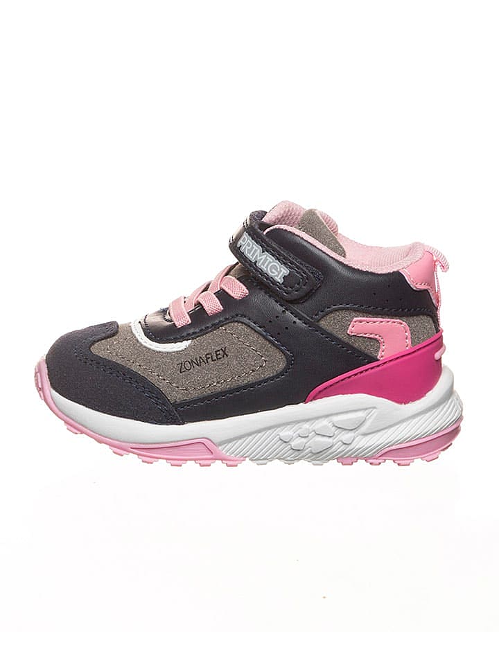 Primigi Leder-Sneakers in Dunkelblau/ Grau/ Rosa günstig kaufen 22