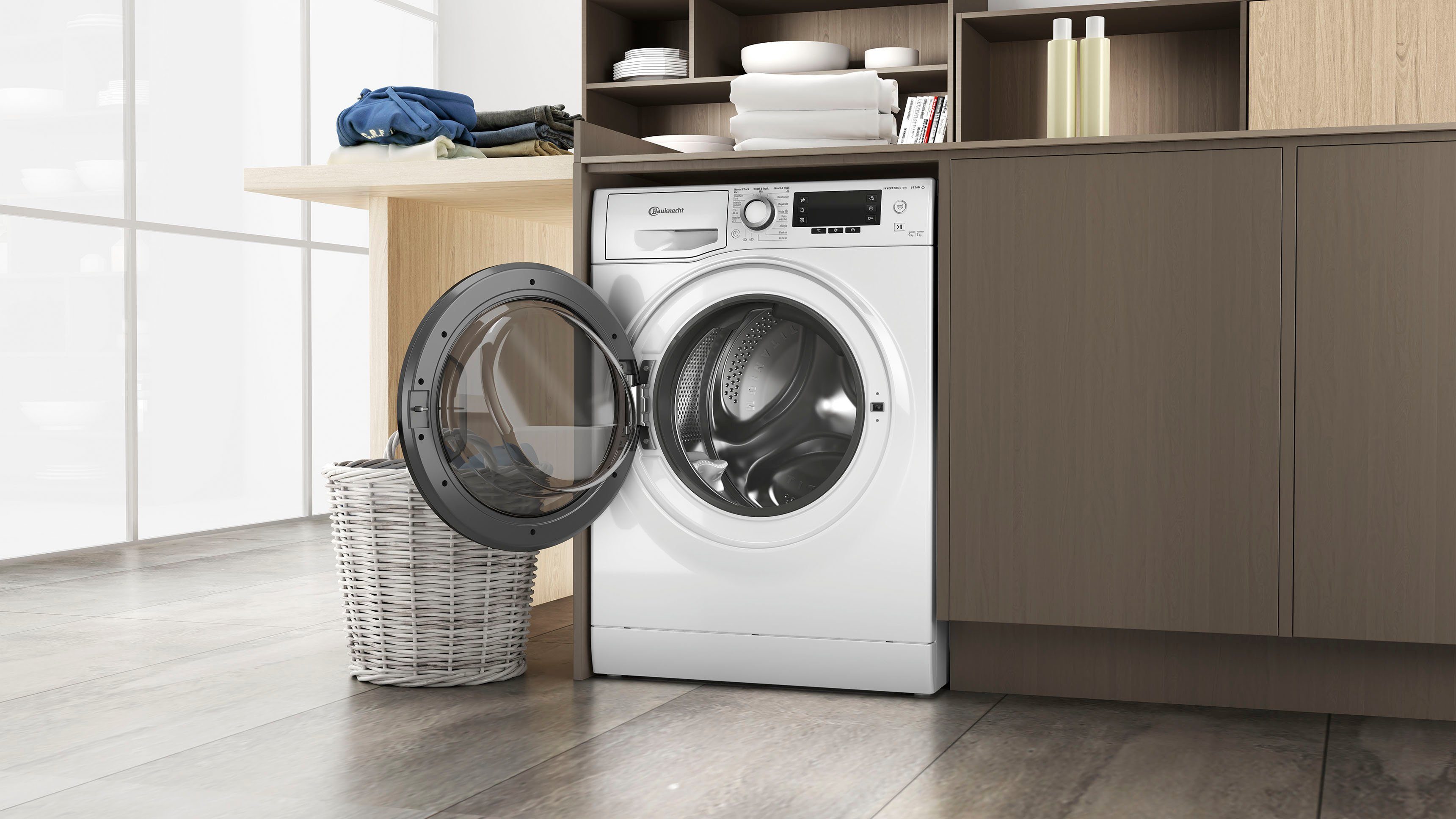 BAUKNECHT Waschtrockner WATK Sense 97S 52 N, 9 kg, 7 kg, 1500 U/min