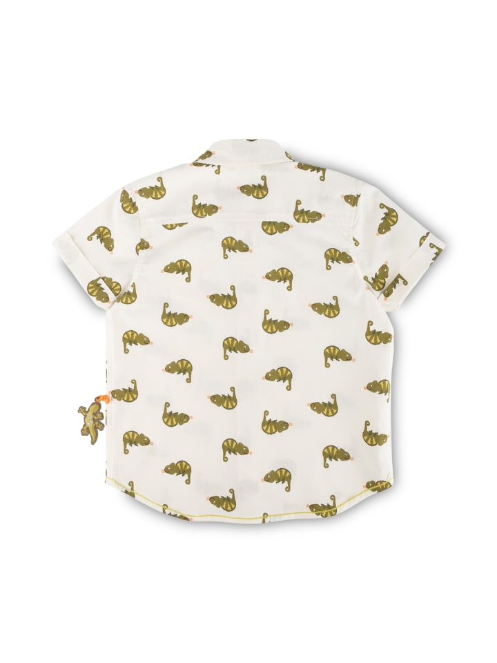 Sigikid Batist Hemd welcome to the jungle in Weiß/Grün günstig kaufen