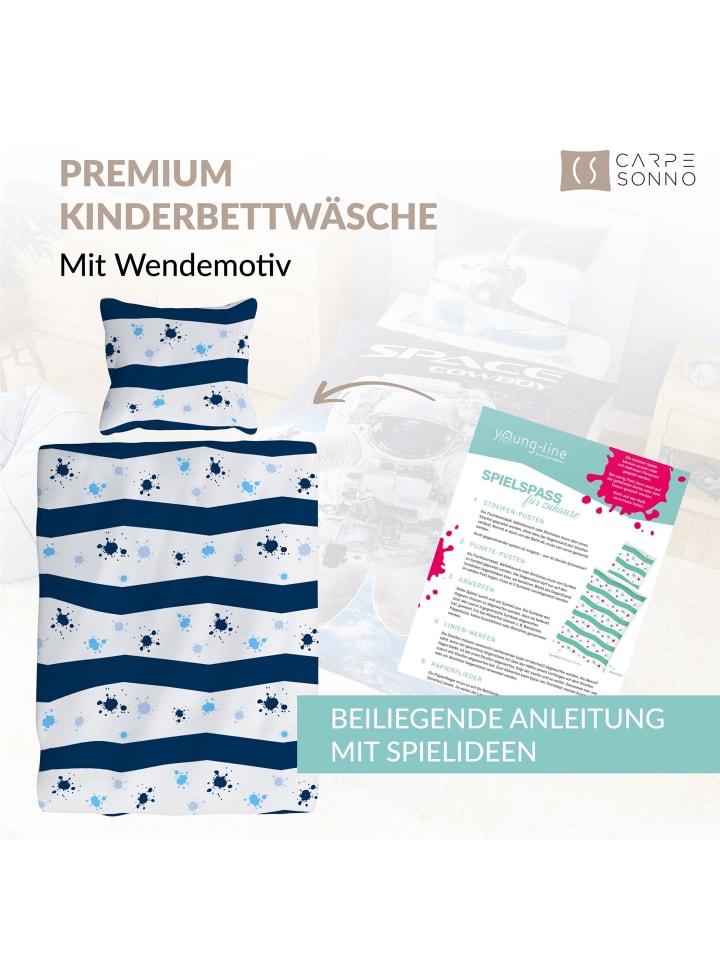 Carpe Sonno Kinder-Bettwäsche Jungen Astronaut in Mehrfarbig günstig kaufen 135 x 200   80 x 80 cm
