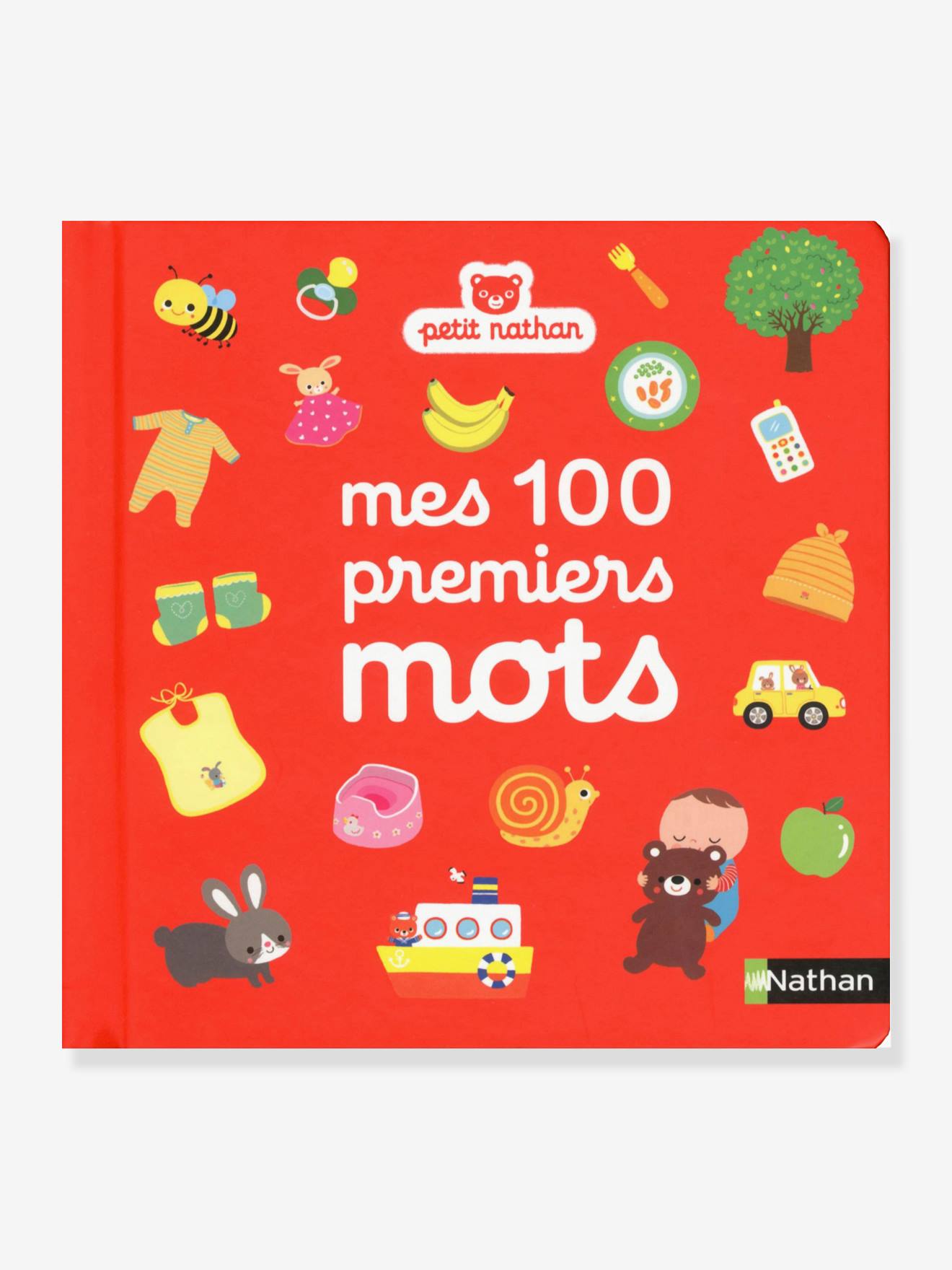 Livre imagier Mes 100 premiers mots PETIT NATHAN rouge