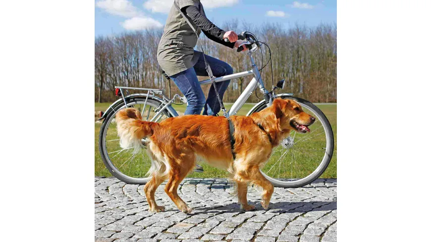 Trixie Fahrrad- und Joggingleine schwarz 1,00-2,00 m /25 mm Hundezubehör