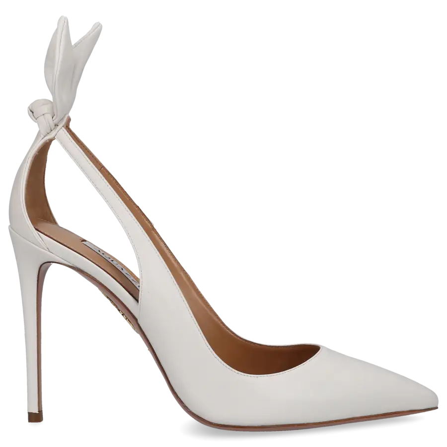 Aquazzura - Pumps BOW TIE 105 Nappaleder - weiß
