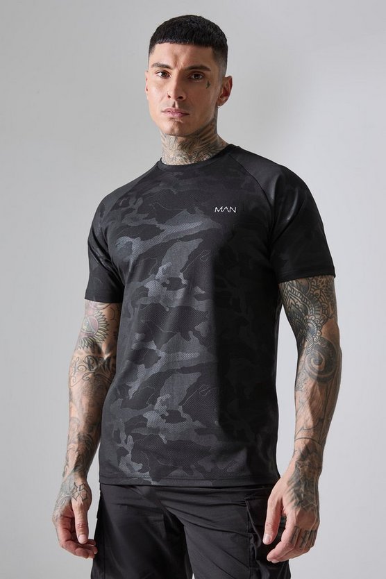 Tall Man Active Camo Raglan Performance T-shirt