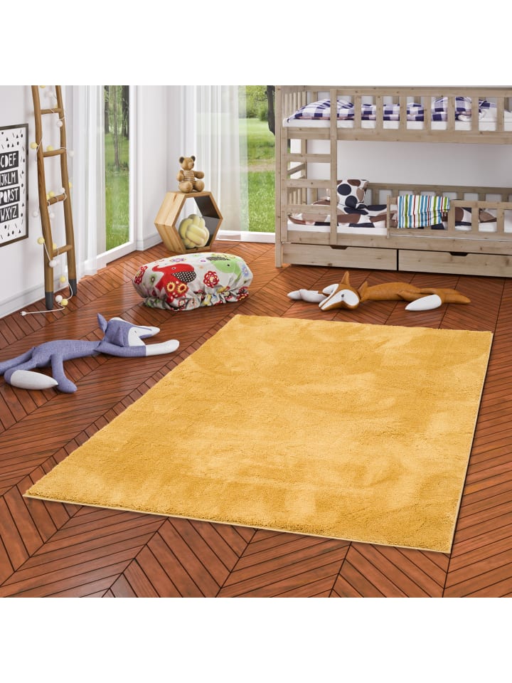 Pergamon Kinderteppich Super Soft Hochflor Silky Kids in Curry günstig kaufen