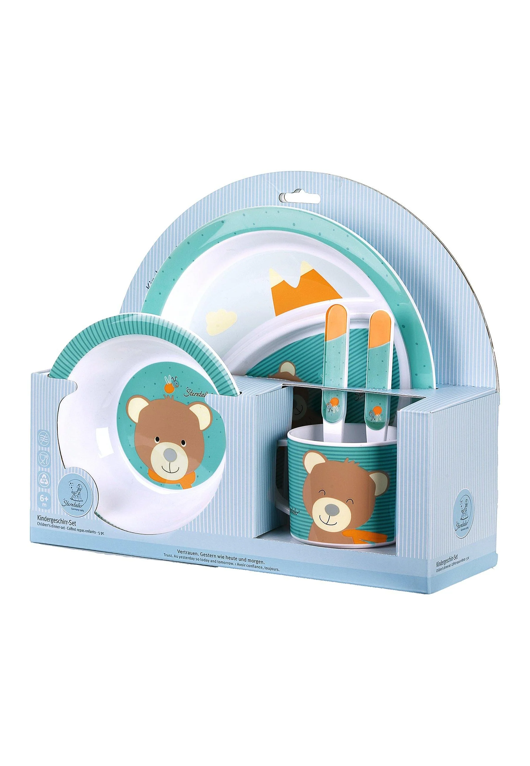 Kindergeschirr-Set Bär Ben in Grün