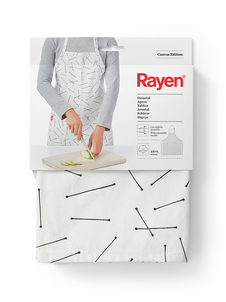 Rayen Schürze in Weiß/ Schwarz günstig kaufen onesize