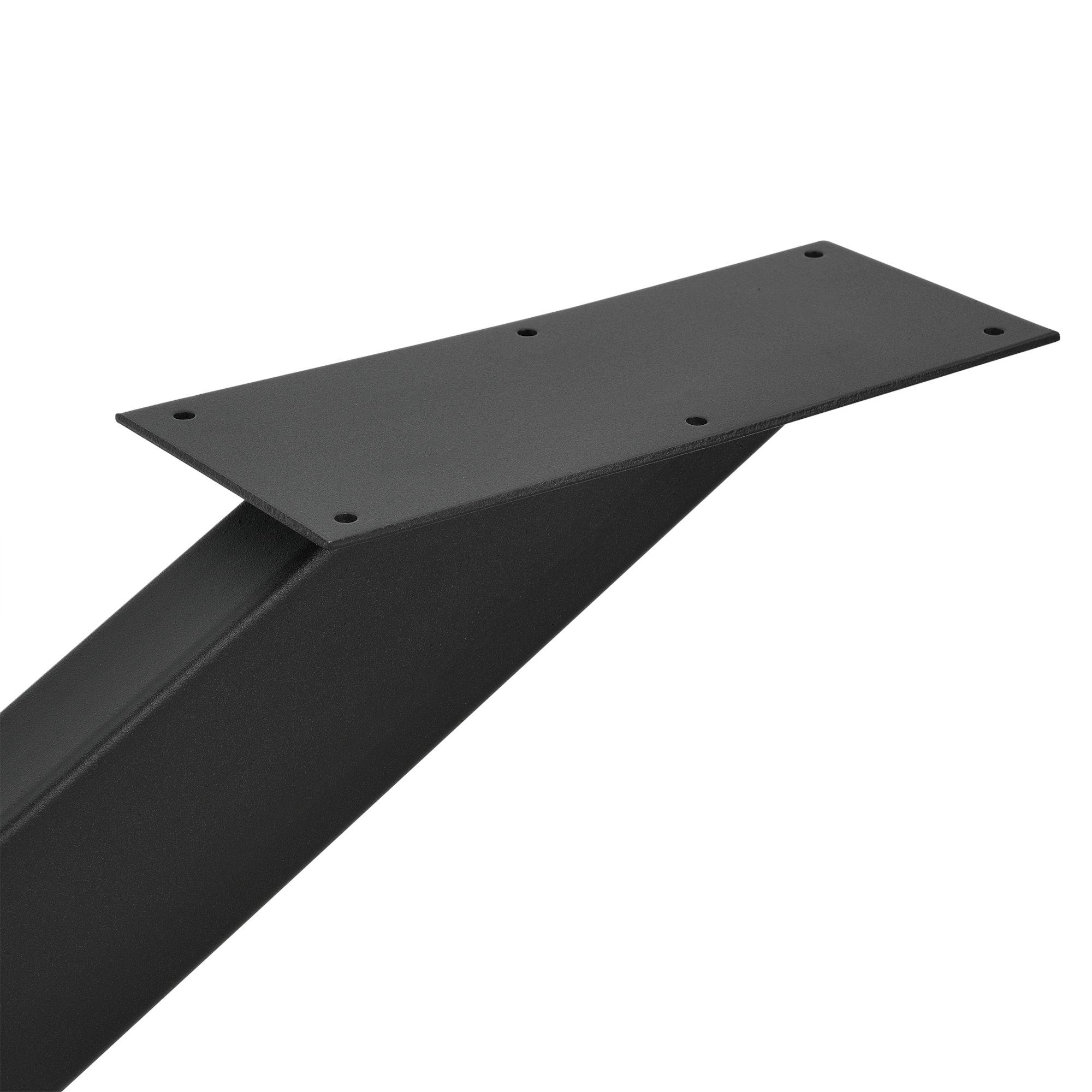 en.casa Tischgestell, Oberau Metall 150 x 78 x 71 cm Schwarz