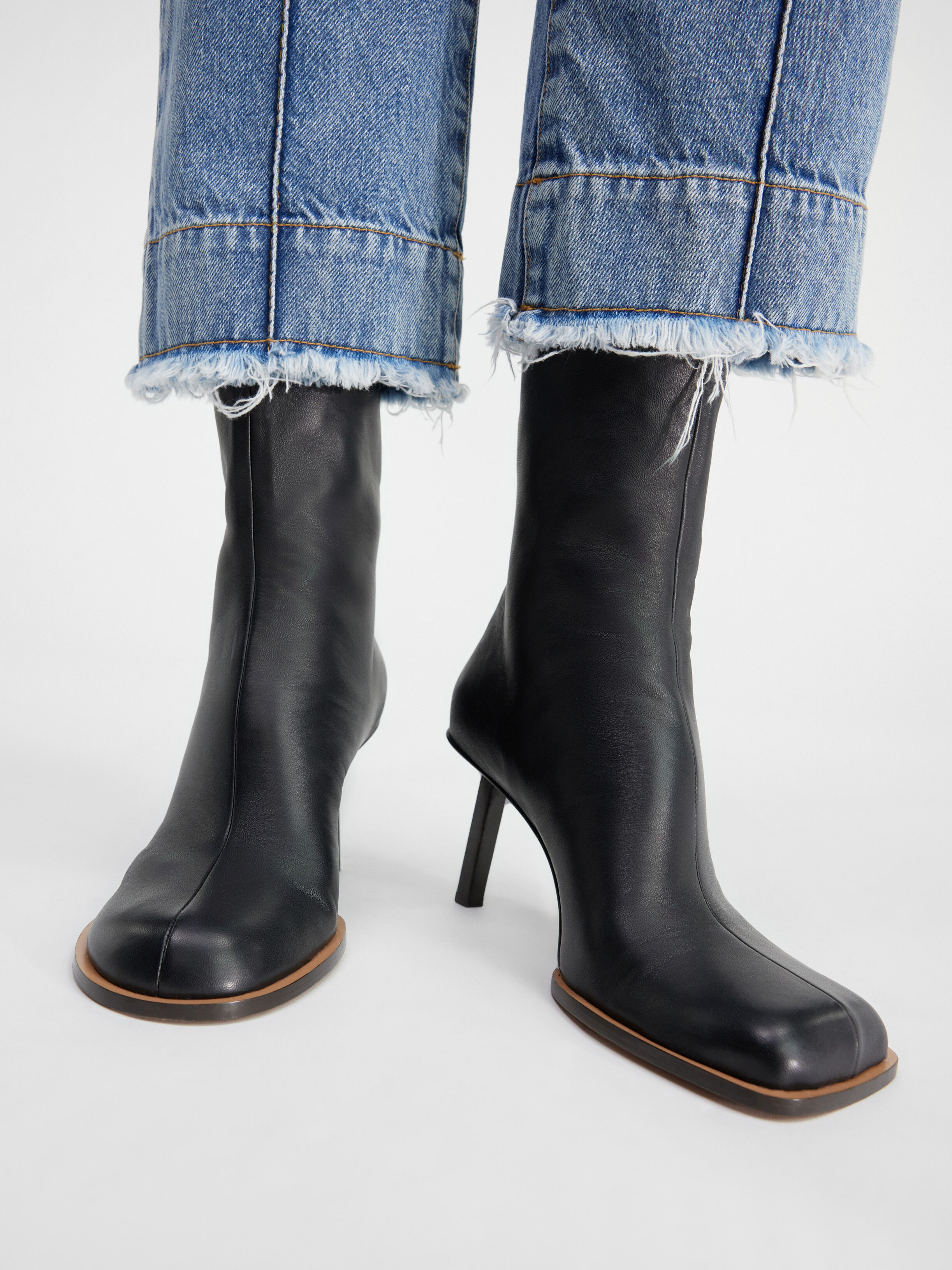 Les bottines rond carré