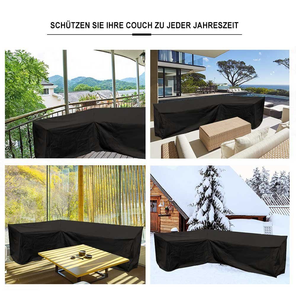 Sunicol Gartenmöbel-Schutzhülle V-Form Lounge Set Sofa Schutzhülle Regenschutz, Oxford-Tuch (1-St), UV-Schutz, wetterfest