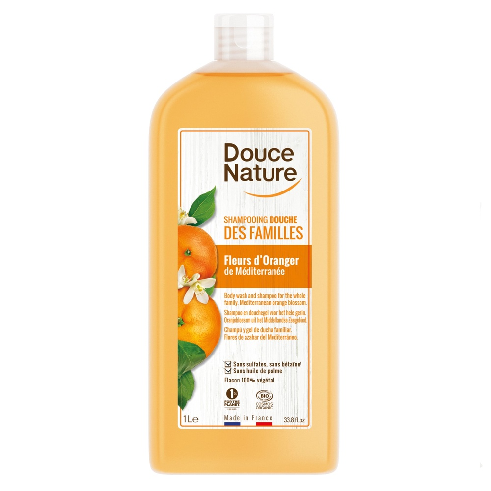 douce nature SHAMP DOUCHE FL D'ORANGER 1L DOUCHES FAMILIALES