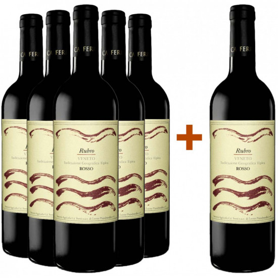 5+1 Paket Rubro Vino Rosso Veneto IGP - Vini Ca' Ferri