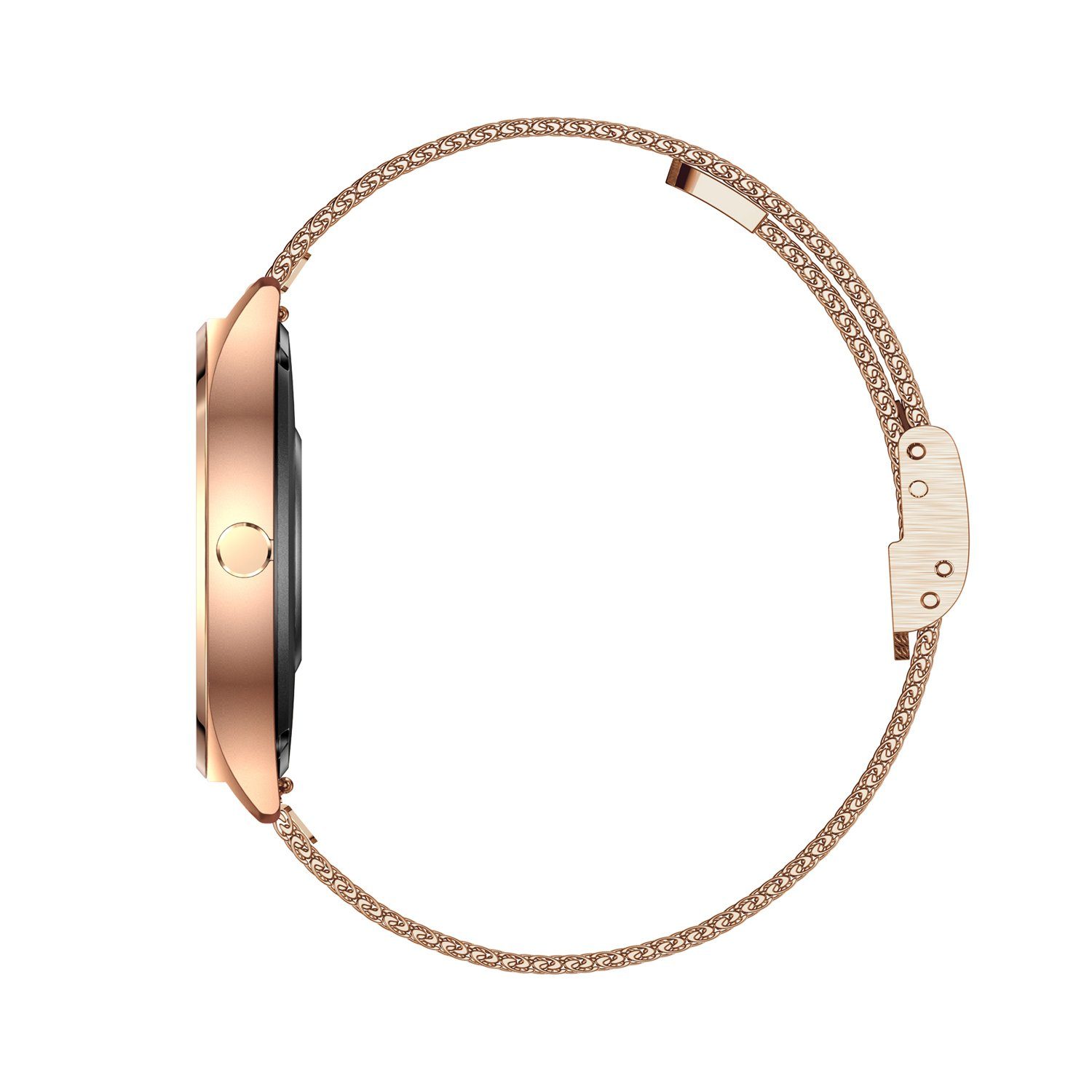 XCOAST JOLI Damen Smartwatch (3,9 cm/1,3 Zoll) Fitness Tracker, neueste Generation, rosegold, 3-tlg., mit goldenem Mesh Armband, IP67 wasserdicht, Herzfrequenz, Blutdruck, Blutsauerstoff, Schlaf