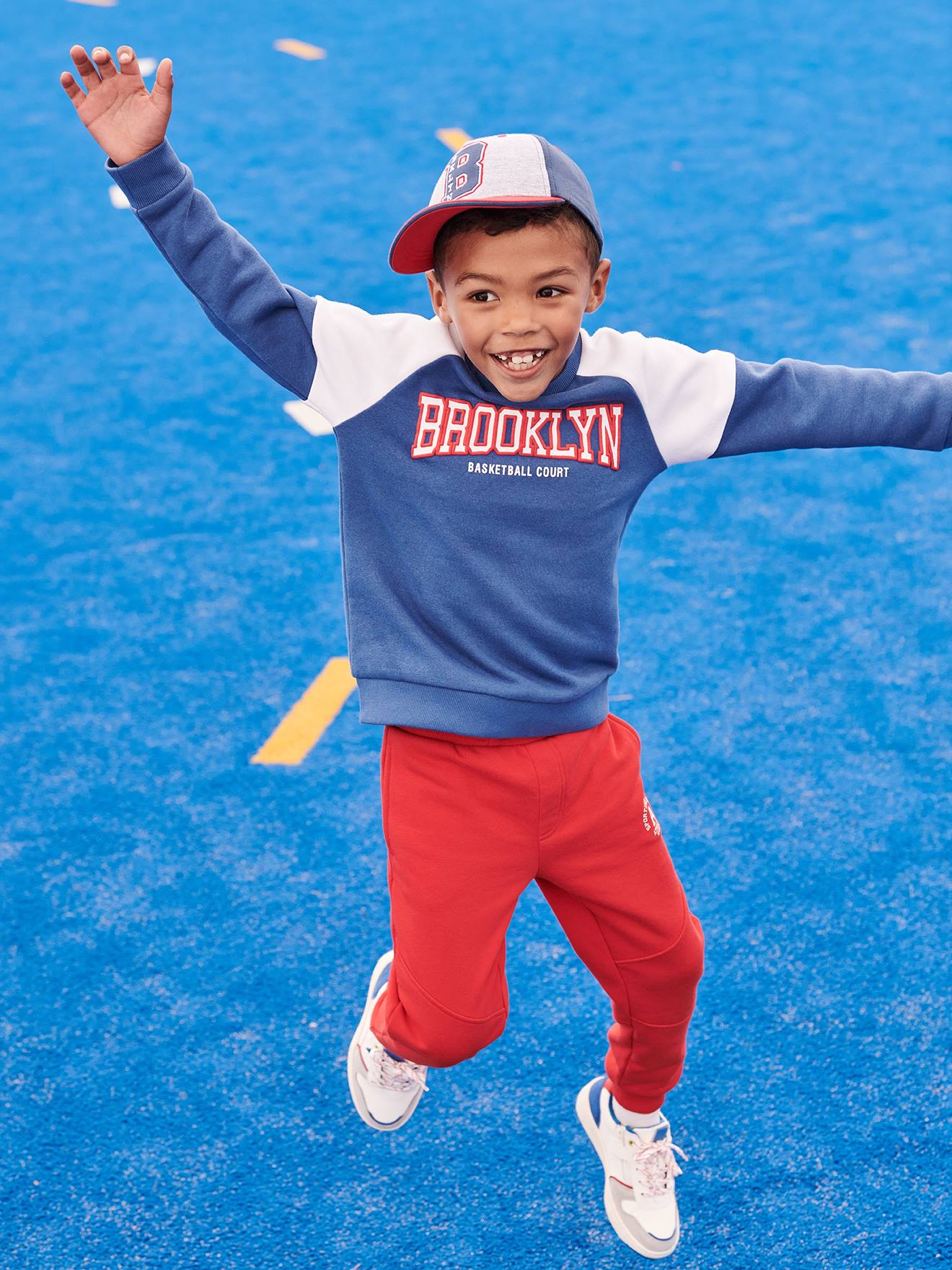 Vertbaudet Jungen Sport-Sweatshirt, Brooklyn Oeko-Tex - königsblau