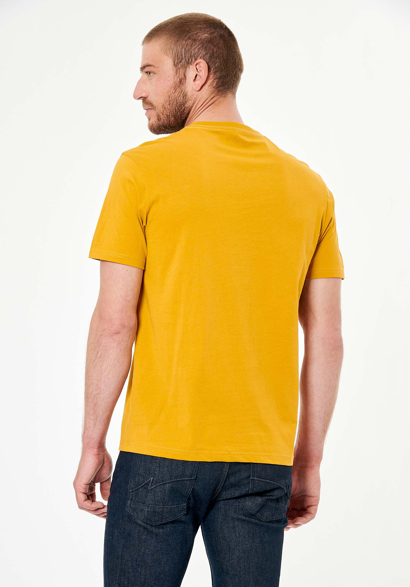 SETER  T-shirt moutarde homme 100% coton bio