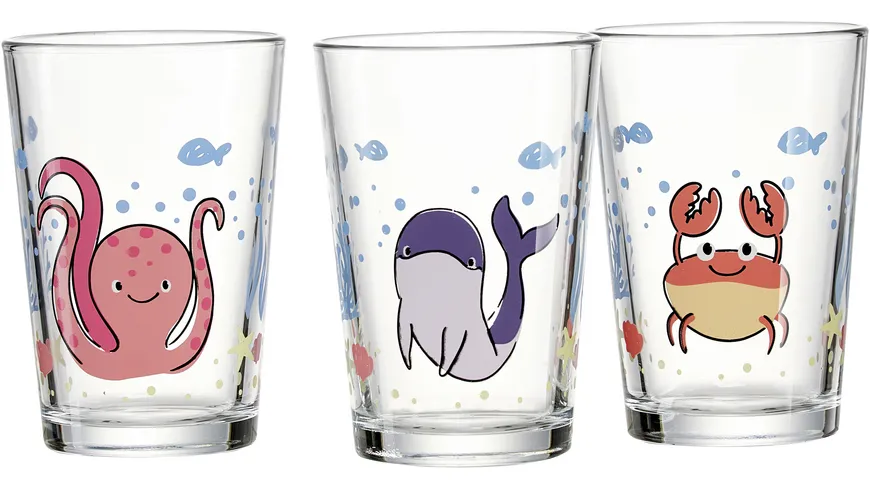 Ritzenhoff & Breker Glasbecher Unterwasserwelt 3-tlg.