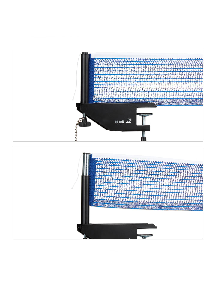 relaxdays Tischtennisnetz in Blau/Schwarz - (B)169,5 x (H)18 cm günstig kaufen onesize