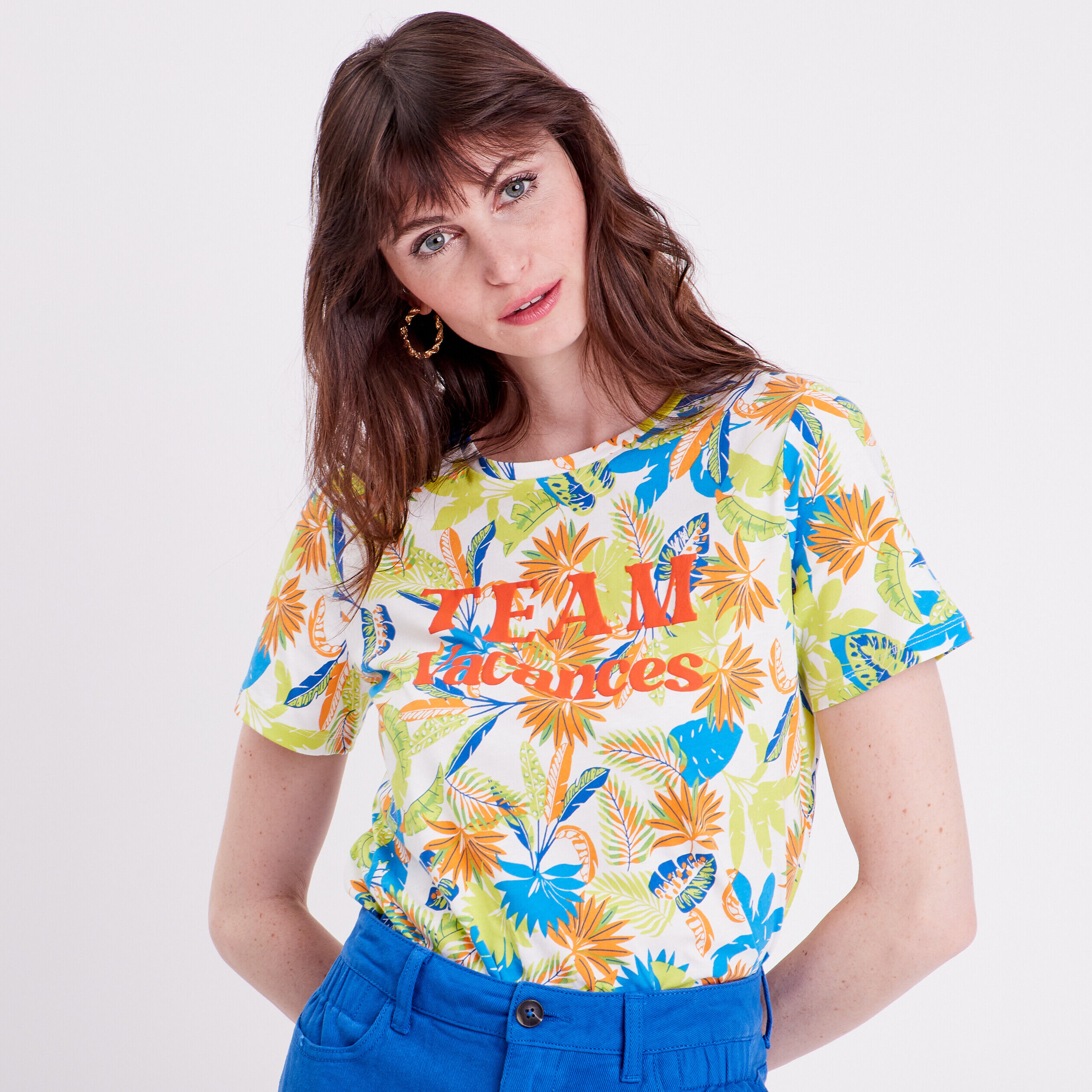 T-shirt manches courtes blanc femme | Cache Cache