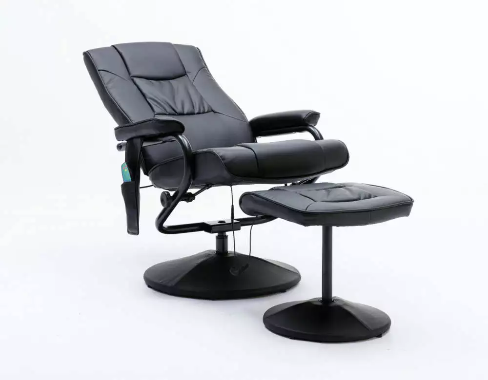 Happy Home Happy Home Massagesessel Relaxsessel mit Heizfunktion & Fußhocker schwarz
