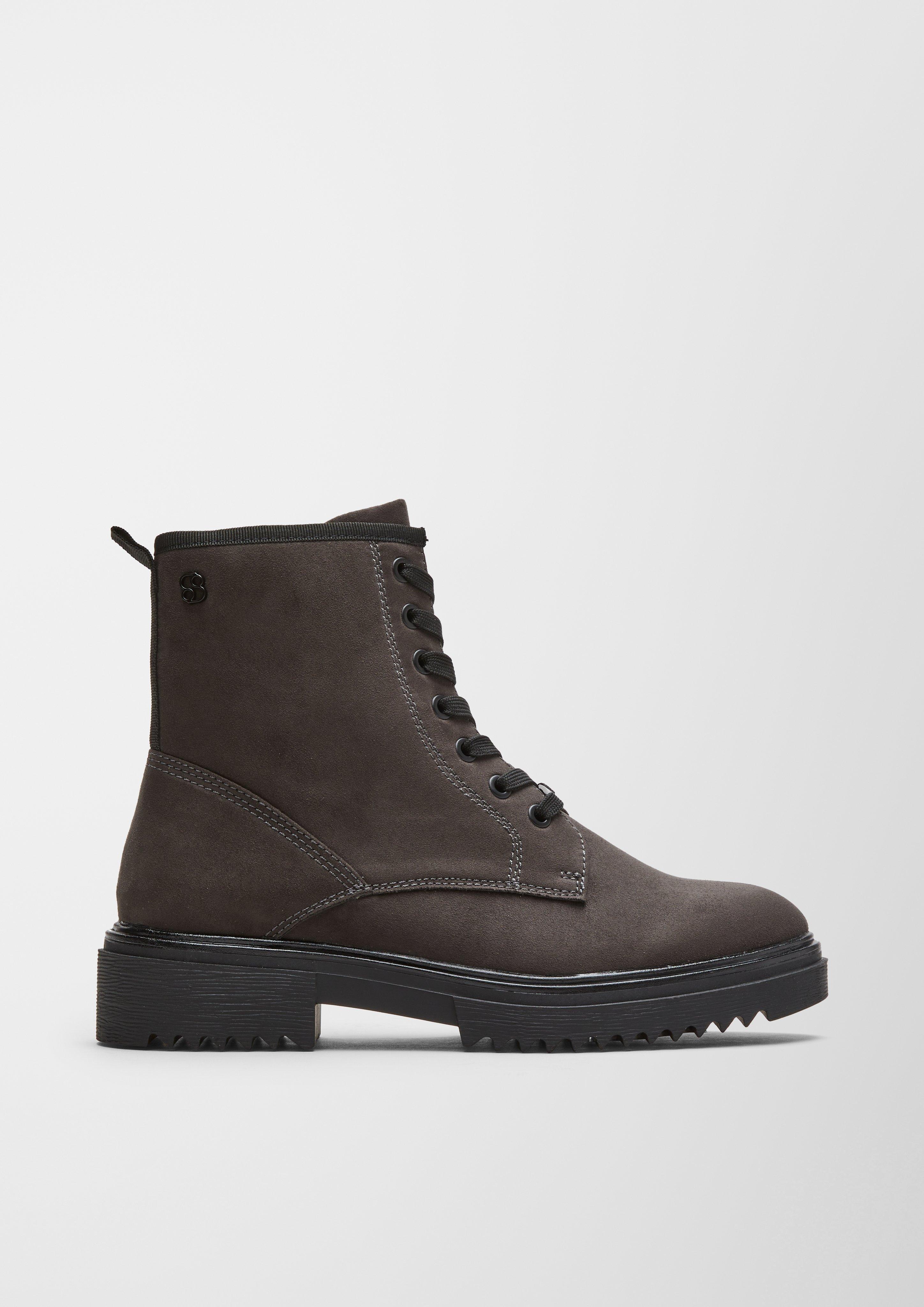Schnürboots in Veloursleder-Optik  6006462-216
