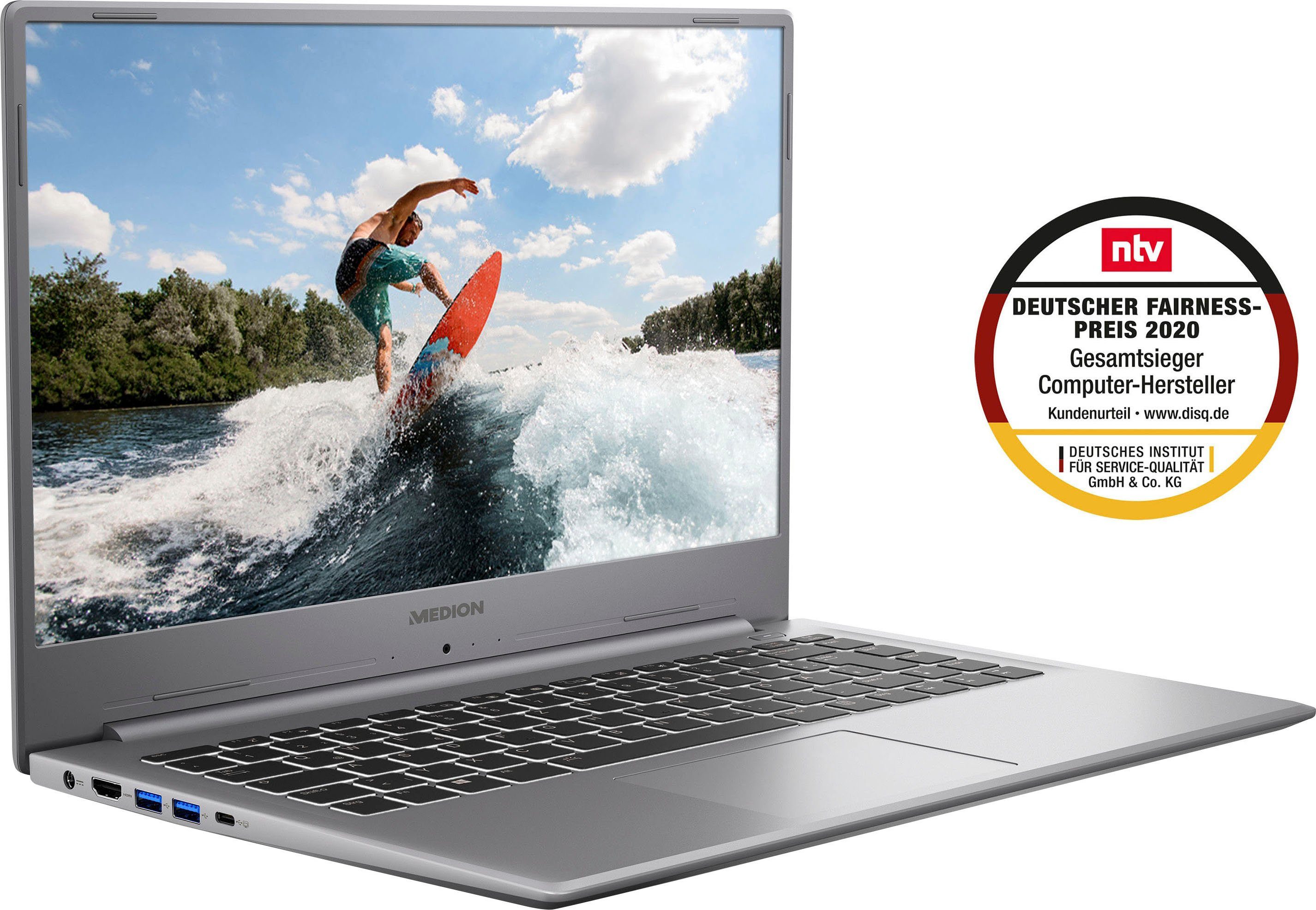 Medion® AKOYA® S15449 Notebook (39,6 cm/15,6 Zoll, Intel Core i5 1135G7, Iris Xe Graphics, 512 GB SSD)