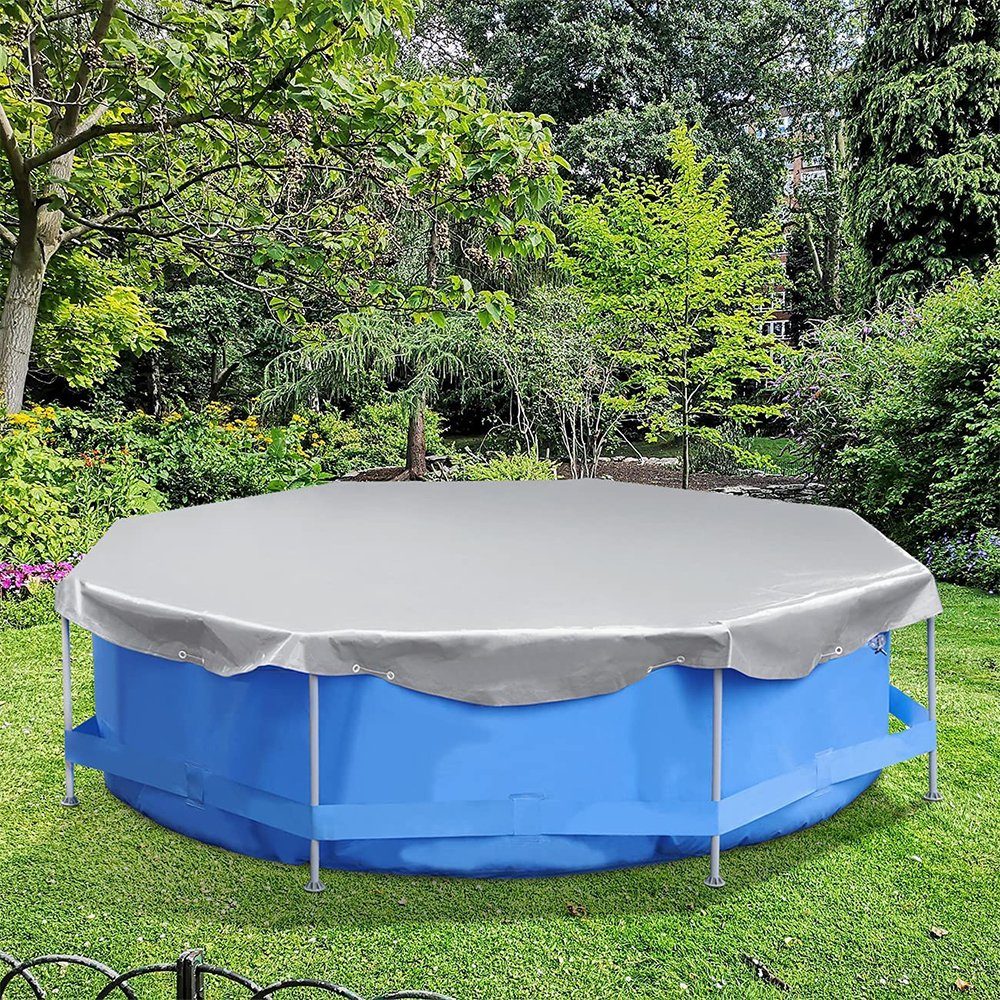 Sekey Pool-Abdeckplane 200g/m² PE Aufblasbare Poolabdeckung Rund Pool Abdeckplanen Rundbecken, in verschiedenen Größen und Farben
