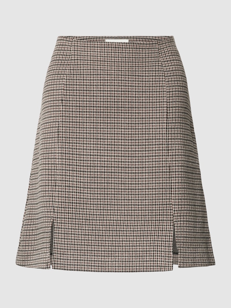 Minirock mit Karomuster Modell 'Kate' in beige