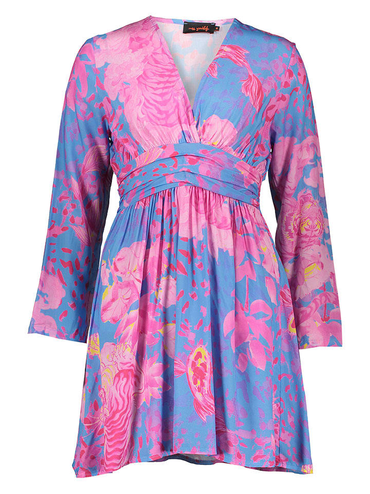 miss goodlife Kleid in Blau/ Pink günstig kaufen