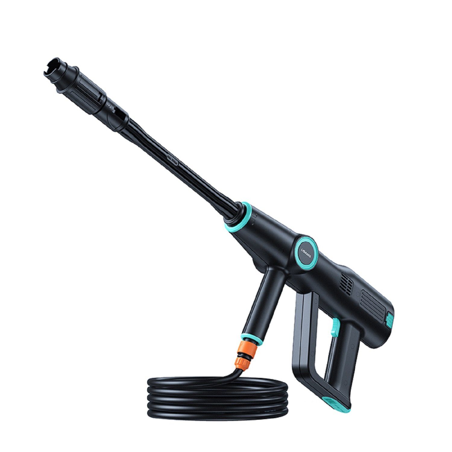 USAMS Akku-Hochdruckreiniger US-ZB252 Tragbare Autowaschdüse, Druck max: 17,00 bar, 140 W, Fördermenge max: 156,00 l/h, Einstellbarer Wasserstrahl, Hochdruckstrahl, starke Spülung, Kabellos