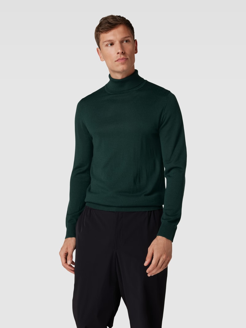 Pullover mit Stehkragen in bottle