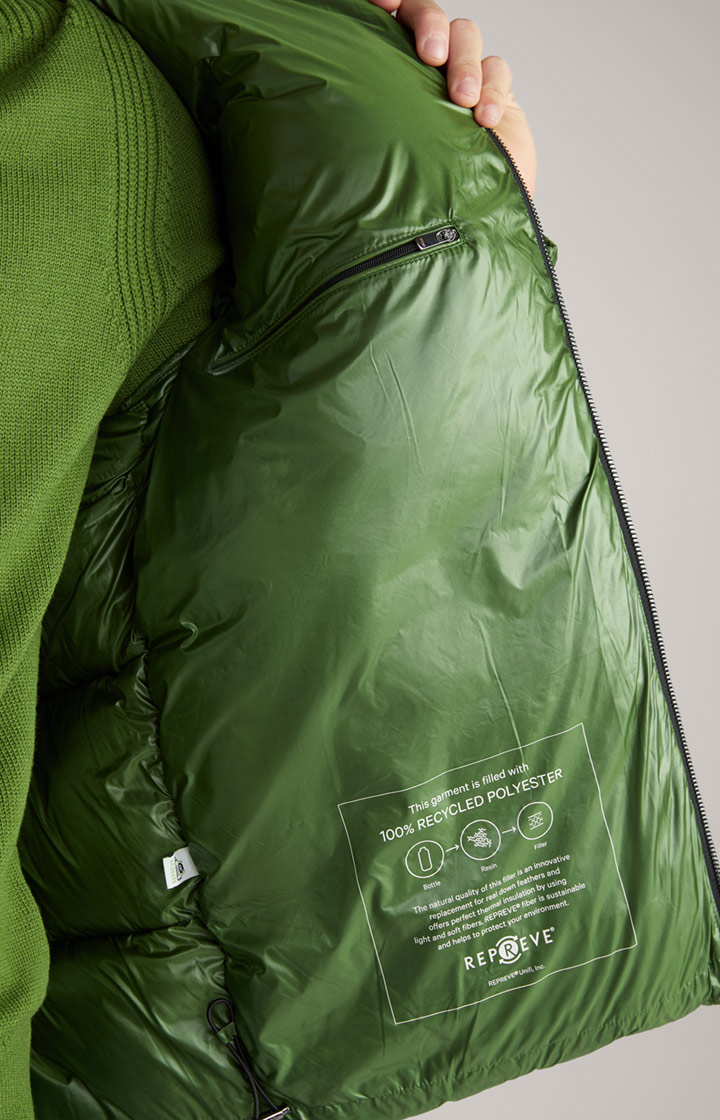 Steppjacke Ambro mit Kapuze in Hellgrün