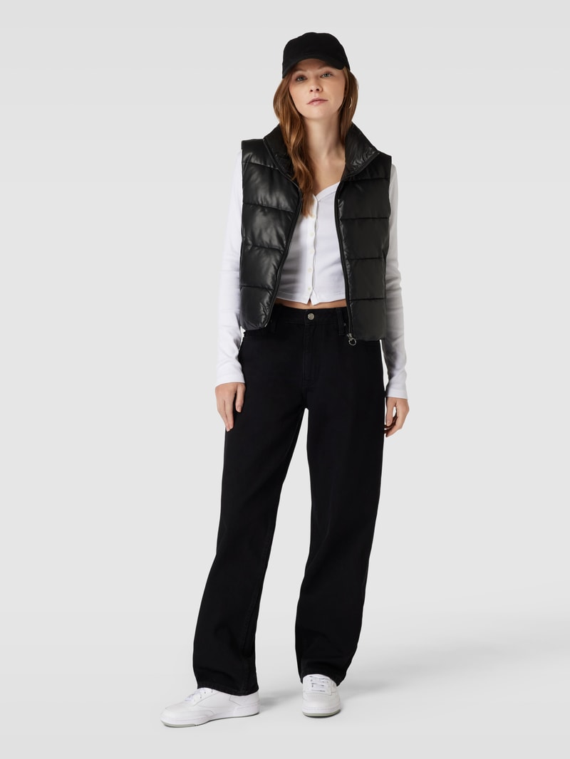 Straight Leg Jeans in unifarbenem Design Modell '90 S STRAIGHT' in black