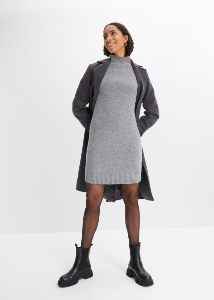 Strickkleid mit Wollanteil