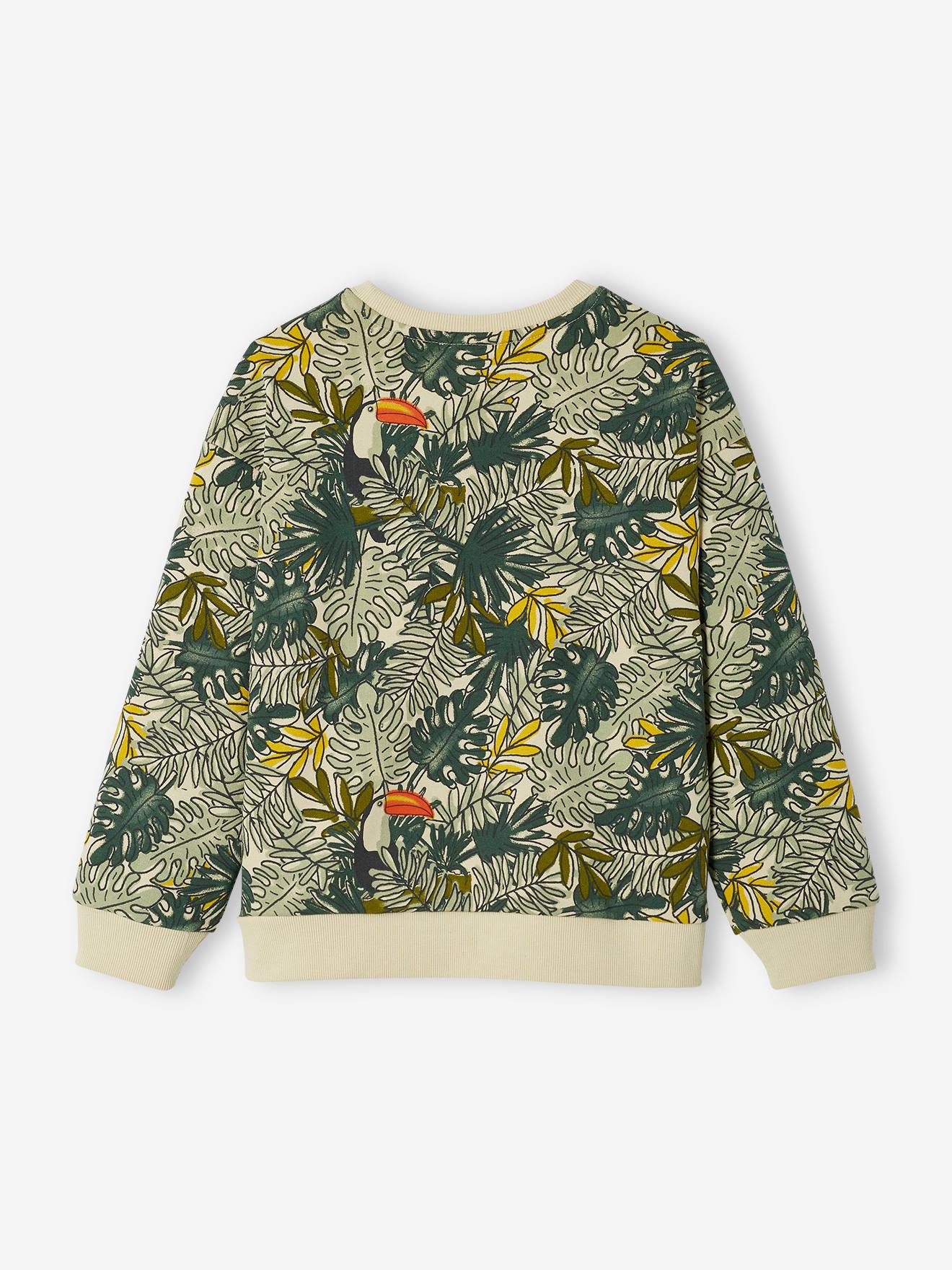Sweat motifs jungle garçon blanc imprimé