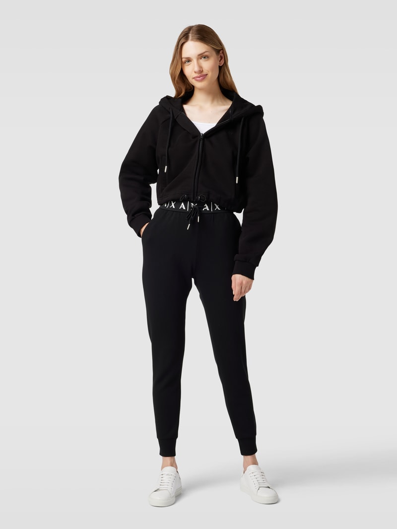 Sweatpants mit Label-Stitching in schwarz